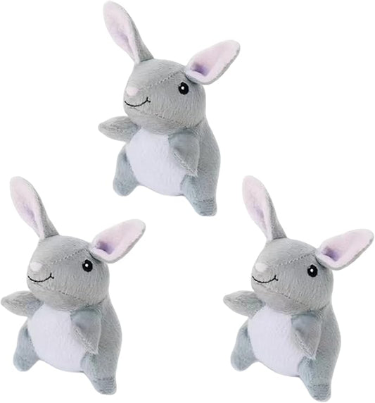ZippyPaws Burrow Replacement Miniz - Interactive Dog & Puppy Toys for Boredom, Stimulating Pet Products to Keep Them Busy, Plush Refills for Hide & Seek Puzzle, Squeaky Toy for Enrichment - Bunnies