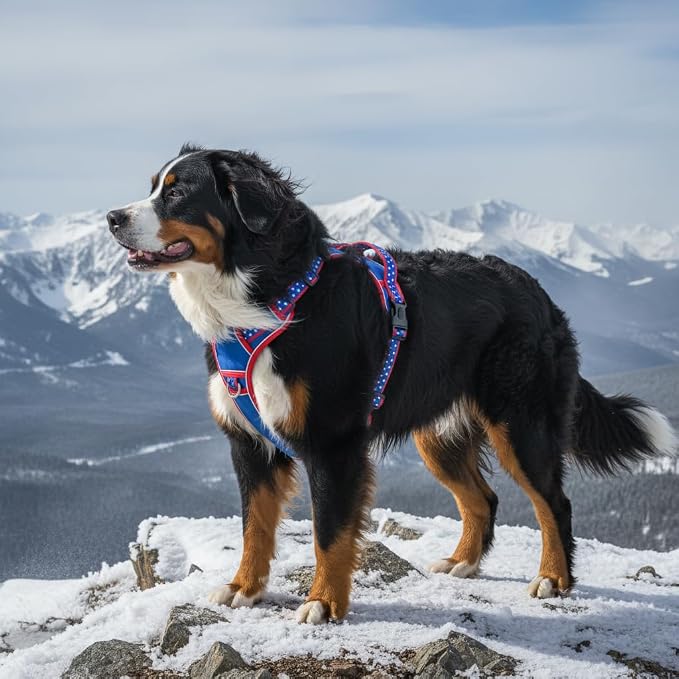 XXL Giant Dog Harness, Maximum Control Heavy Duty Training Gear, No Pull Big Doggy Vest with Neck Buckle, Breathable Padded Straps & Strong Handle for Puppy Rottweiler, Great Dane (XX-Large)