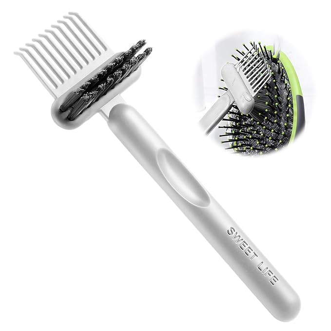 Hair Brush Cleaning Tool,2-In-1 Comb Cleaner,Portable Hair Brush Cleaning Tool,for Removing Hair and Dust,Suitable for Home and Hair Salon（Gray）