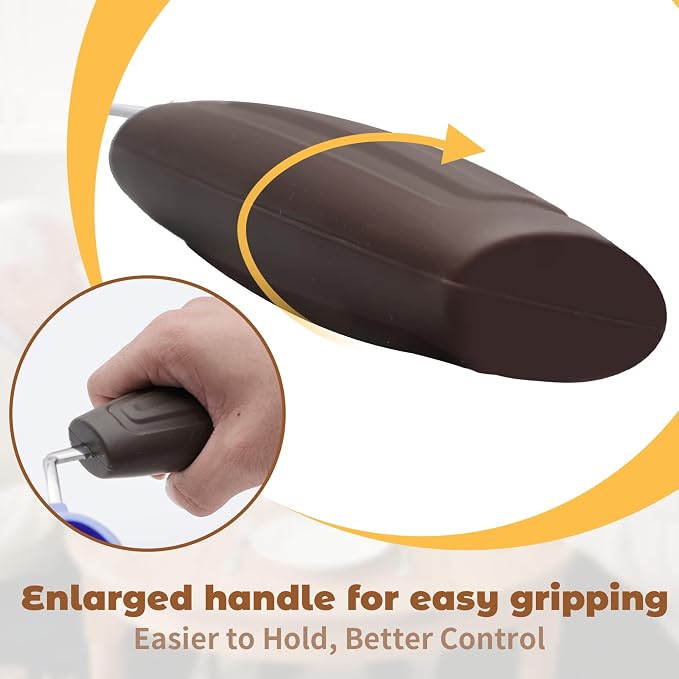 Anti-Tremor Spill Shield Spoon for Hand Tremors Parkinsons, Weighted Adaptive Utensils with Large Enclosed Scoop, Ergonomic Non-Slip Handle, Dishwasher Safe (Black, Right Spoon)