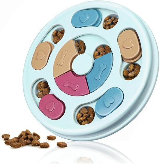 Joansan Interactive Dog Puzzle Game Toys, Dog Enrichment Toys for Puppy Mentally Stimulating Treat Dispenser Dog Treat Puzzle Feeder for Small,Medium and & Large Dogs Treat Training (Blue)