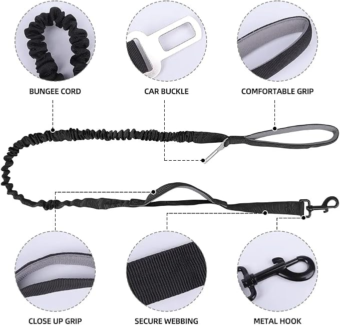 Tactical Dog Harness with Leash for Large Dogs, No Pull Adjustable Dog Harness, Reflective K9 Working Pet Vest for Walking, Training (Army Green, S)