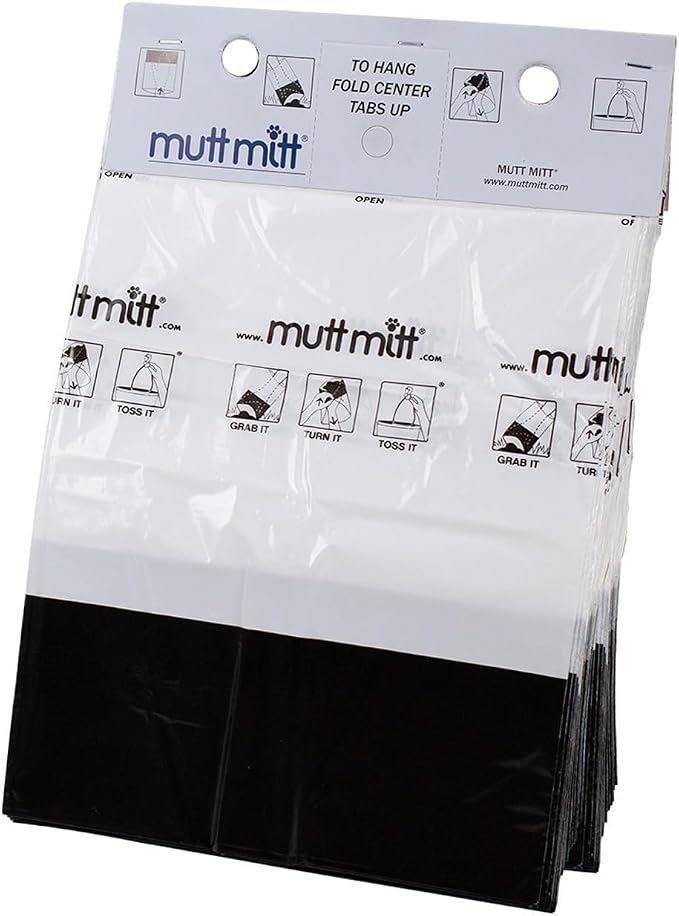 Mutt Mitt® Aluminum Dog Waste Starter Station - Gloss White | 2-Ply | Rust-proof aluminum dispenser, includes 400 header bags, locking hood, fits all 5" header refills, hardware included