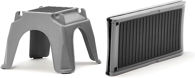 WeatherTech Easy Ramp - Non-Slip Dog Ramp for Cars, Trucks & SUV's - Supports Up to 300 lbs. - Safe Way for Pets to Access Camper,Car, Bed, Couch & Other Home Areas, Gray/Black