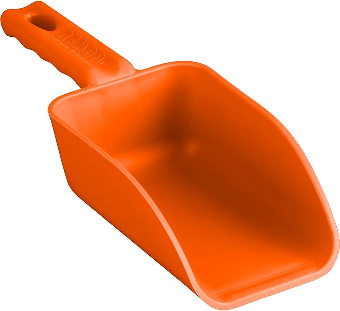 Vikan Remco 63007 Color-Coded Plastic Hand Scoop - BPA-Free Food-Safe Kitchen Utensils, Restaurant and Food Service Supplies, 16 oz, Orange