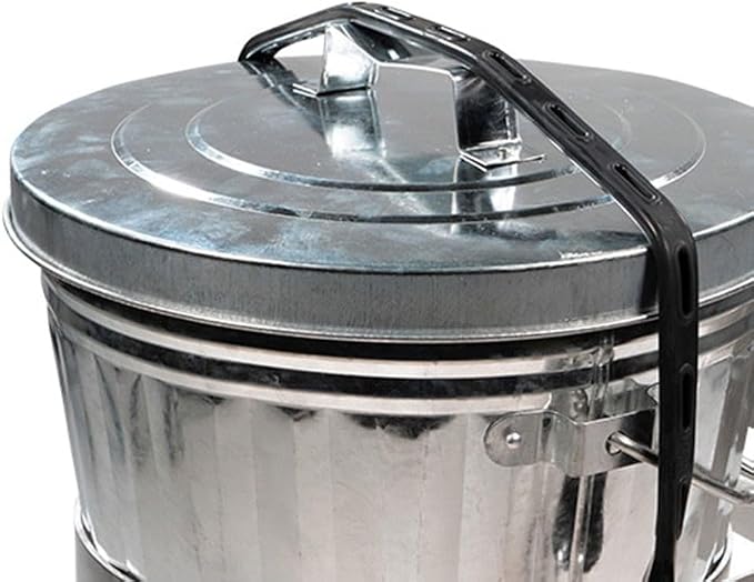 Mytee Products Galvanized Trash Can with Lid Ideal for Trailers - 10 Gallon Steel Mounted Small Outdoor Garbage Can for Home, Office, Bathroom, Kitchen - Fire and Heat Resistant