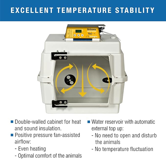 Brinsea TLC-40 Zoologica II Bird Brooder & Pet Recovery Incubator with Humidity Control for Sick Animals, Ideal for Large Birds, Newborn Puppies, Kittens, and Small Animals