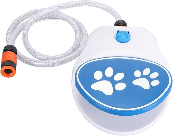 Dog Water Fountain Outdoor, Activated Pet Water Dispenser with Stainless Steel Hose, for Small Medium Large Dogs