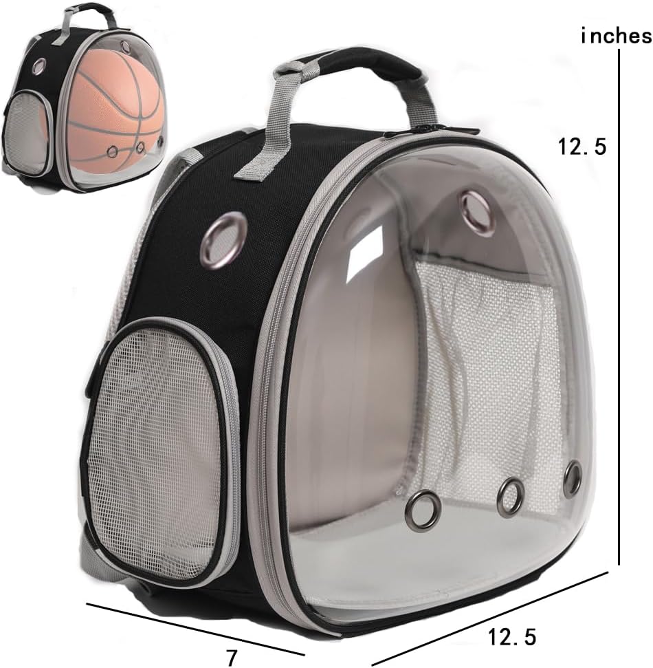 Bearded Dragon Travel Backpack with Harness and Leash Set,Lizard Backpack Travel Carrier,Space Capsule Clear Bubble Window Astronaut Reptile Carrier Backpack, Airline Approved