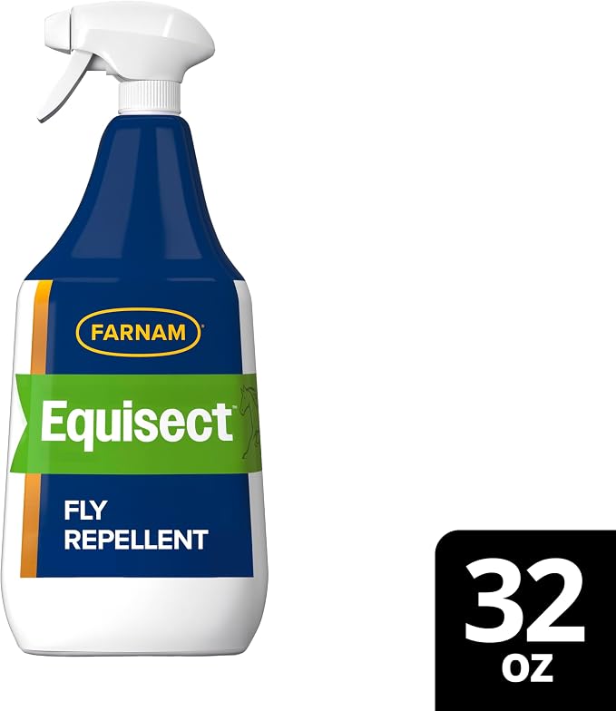 Farnam Equisect Water-Based Botanical Fly Repellent, Horse Fly Spray with Herbal Scent for Horses, Dogs and Cats, 32 Oz