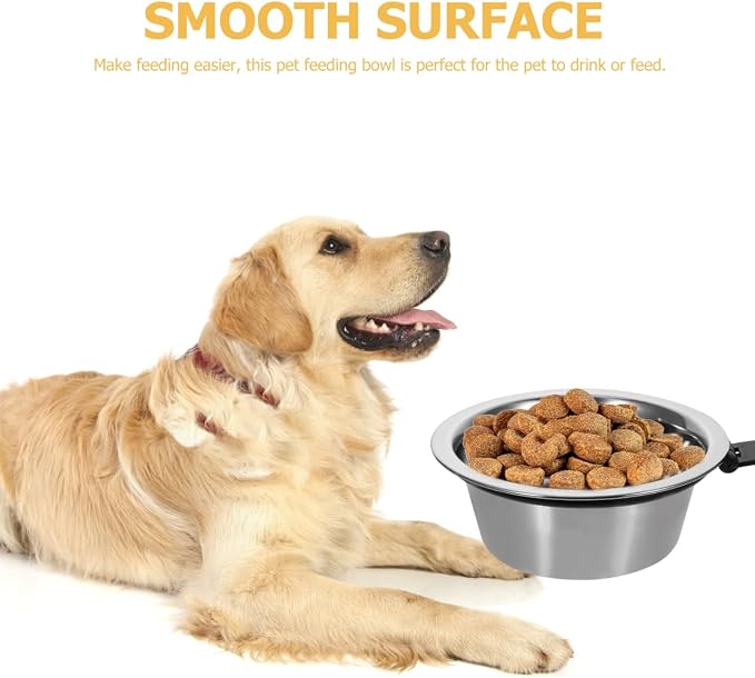 ULTECHNOVO Wall Mounted Elevated Dog Bowl Stainless Steel Single Feeder | Floating Raised Food Water Station Stand for Pet Crate & Farmhouse Kennel