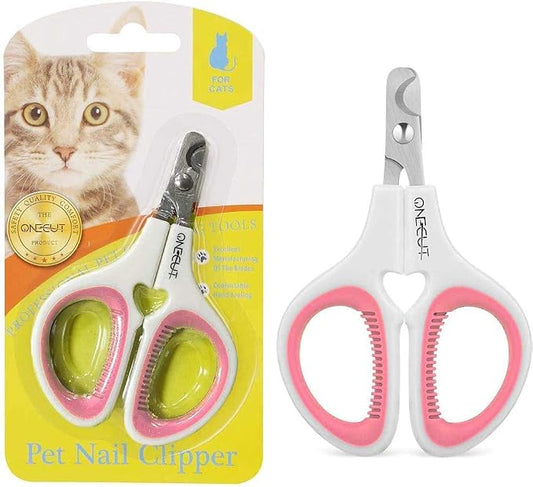 Pet Nail Clippers, Update Version Cat & Kitten Claw Nail Clippers for Trimming, Professional Pet Nail Clippers Best for a Cat, Puppy,Rabbit, Kitten & Small Dog,Sharp & Safe (Pink)