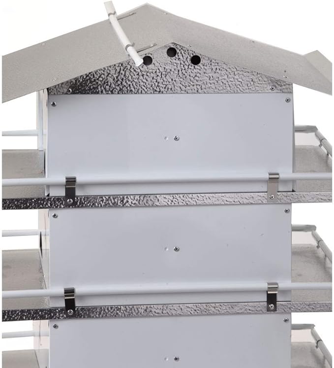 Birds Choice Purple Martin Bird House - Coates Original Bird House Design, 3 Floors / 12 Rooms, Assembly Required, Medium, White/Grey