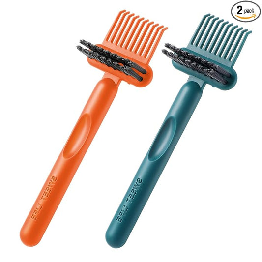 2Pcs 2-in-1 Hair Brush Cleaner & Remover Tool Brush Cleaning Tool Comb Cleaner Effective Hairbrush Cleaner Hair Brush Remover Rake for Man Woman Home Travel Salon Removing Hair Dust