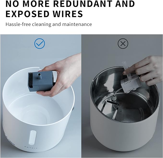 PETKIT EVERSWEET Solo 2 Cat Water Fountain with Pump, Ultra Quiet 70oz/2L Pet Water Fountain for Cats and Dogs Inside, 3 Working Modes, Visualization Window, (App Control)