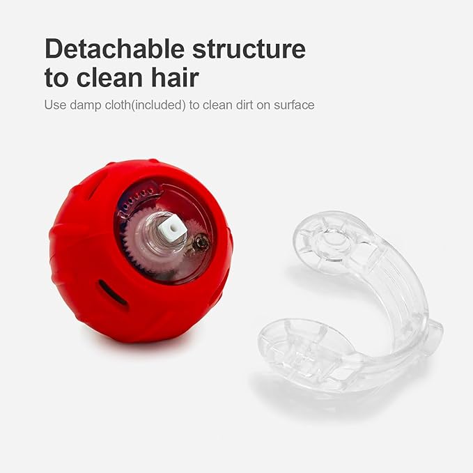 Interactive Cat Toys for Indoor Cats,The 3rd Generation Agile Moving Cat Ball with Elastic Mesh Tail,Automatic Kitten Toys for Bored Indoor Cats (Red)