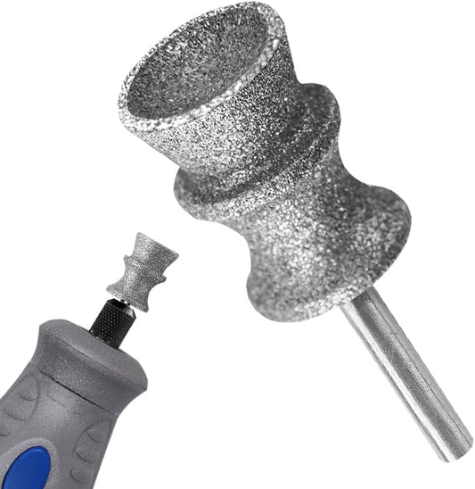 Diamond Dremel Dog Nail Grinder Attachment,1/8'' Pet Nail Grinder Wheel for Dremel Dog Nail Grinder, Diamond Rotory Bit for Dogs&Pets Nail Care（Large V）