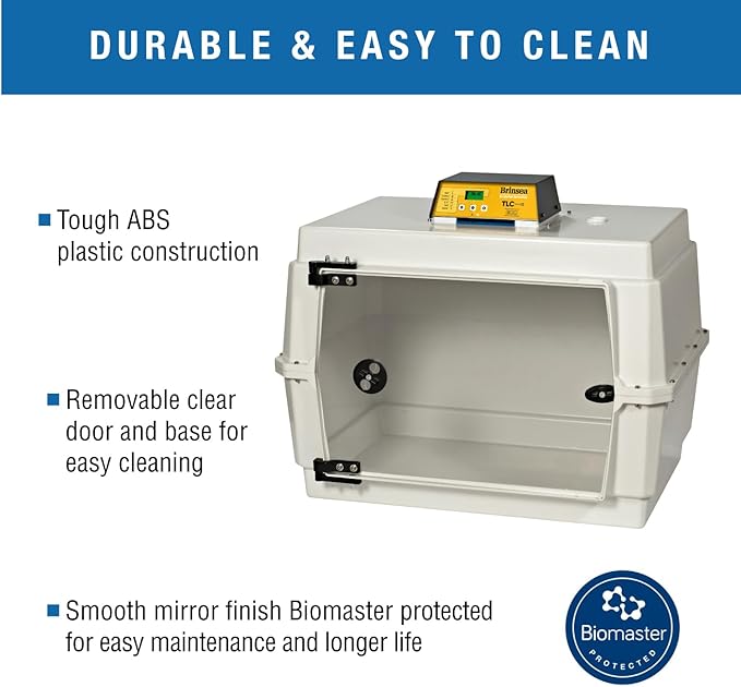 Brinsea TLC-50 Eco Series II Large Bird Brooder, Pet Recovery Incubator with Air Filtration & Digital Temperature Display for Birds, Puppies, Kittens, and Other Orphaned & Injured Small Animals