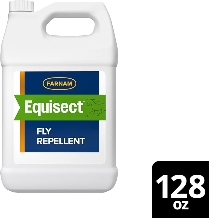 Farnam Equisect Natural Fly Spray for Horses, Dogs and Cats, Fly Repellent,128 Oz Refill