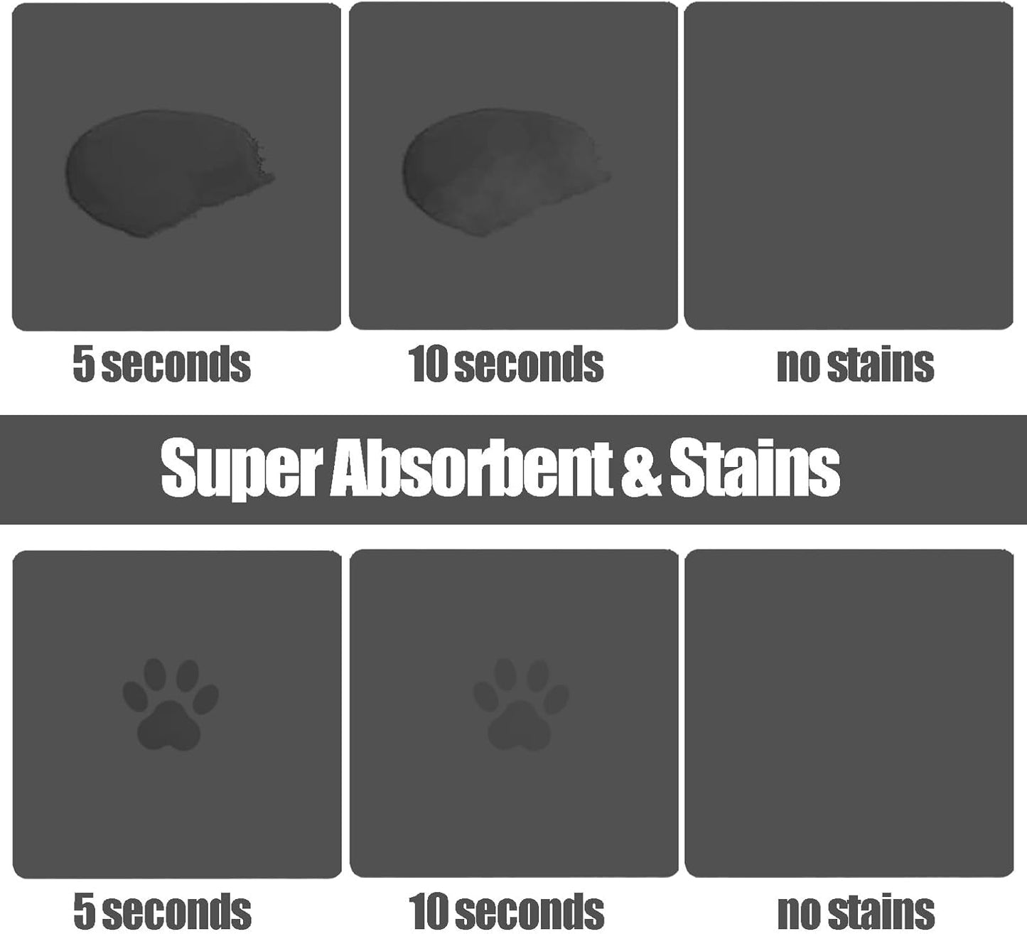 Large Pet Feeding Mat, Absorbent Quick Dry Dog Mat for Food and Water Bowl, Non Skid Cat Bowl Mat, No Stains for Pet Water Dispenser Pet Supplies for Messy Drinkers