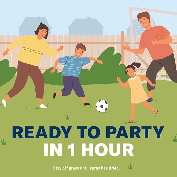 BioAdvanced Organics Brand Lawn Party! Mosquito and Tick Control - Ready to Spray - Kills Mosquitoes & Ticks - Safe for Kids & Pets - Covers Up to 5,333 Square Feet - 32 fl oz Bottle