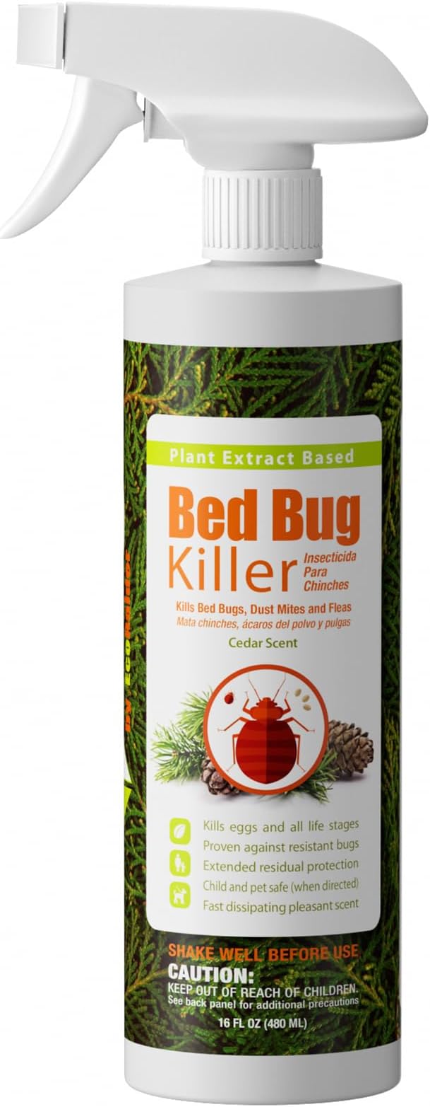 Bed Bug Killer 16 oz EcoVenger by EcoRaider, 100% Kill Efficacy, Bedbugs & Mites, Kills Eggs & The Resistant, Lasting Protection, USDA BIO-Certified, Plant Extract Based & Non-Toxic, Child & Pet Safe