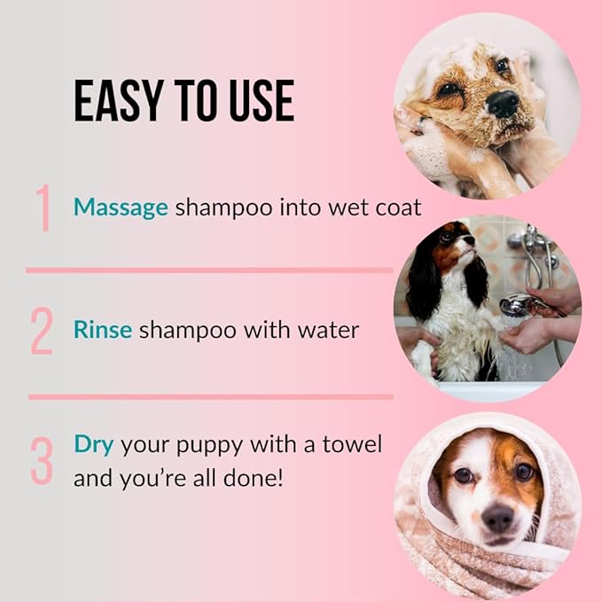 PET CARE Sciences 16 fl oz Tearless Puppy Shampoo and Conditioner - Anti Itch Dog Shampoo Sensitive Skin - Coconut Oil Oatmeal Pet Shampoo for Puppies, Made in The USA