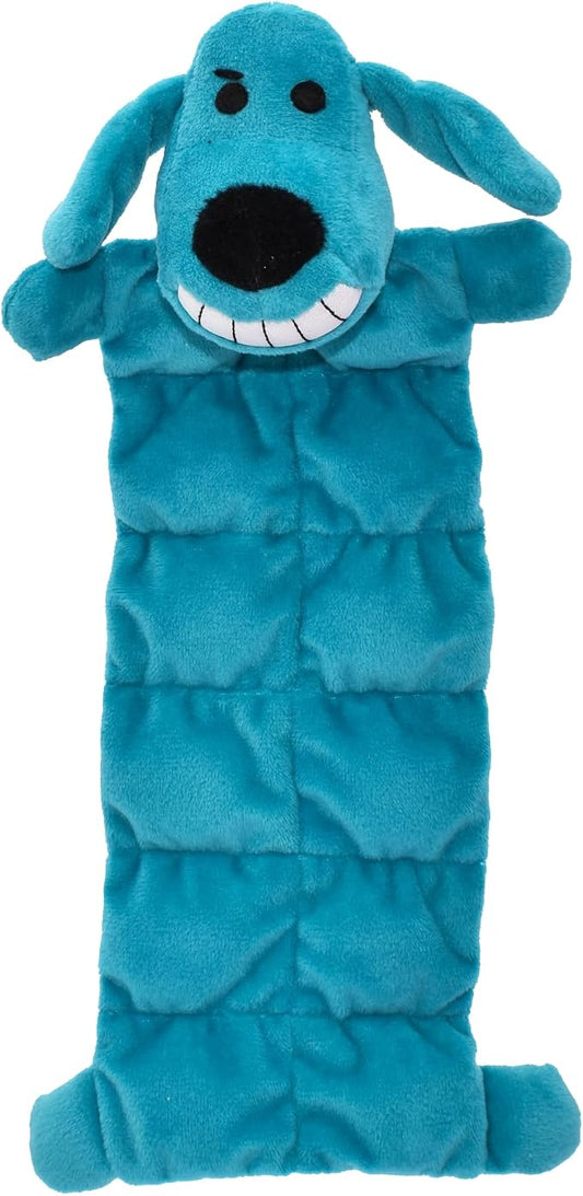 Multipet Original Loofa Dog Plush Toy Mat - Squeaky Toys for All Dogs - Extra Soft Plush - Stuffed Animal Dog Toys for Playing (1 Count, 12”, Random Color Surprise)