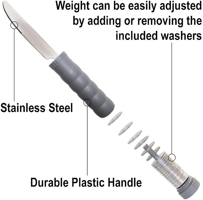 Rehabilitation Advantage Adjustable Weighted Knife with Washer Center