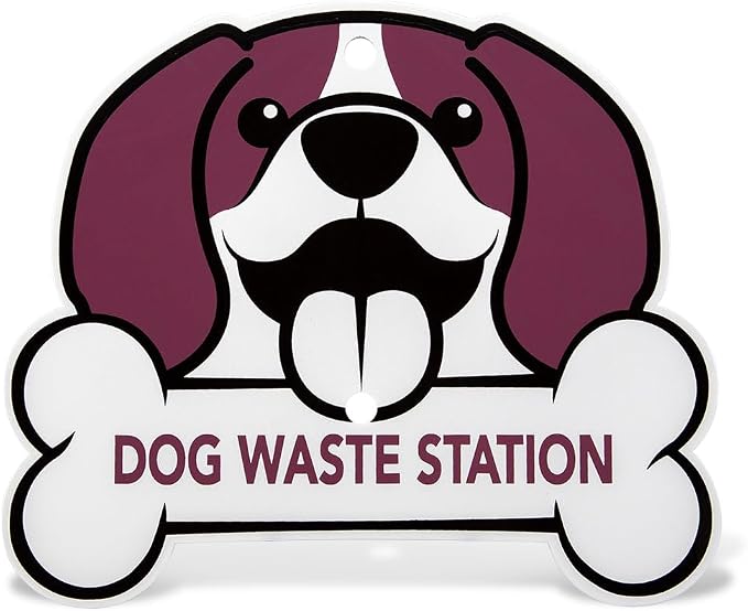 Zero Waste USA - Aluminum Dog Waste Station with Bags - Purple & Black | Purple dog design with rust-proof aluminum station, 400 roll bags, 25 liners, locking dispenser, 10-gallon waste can