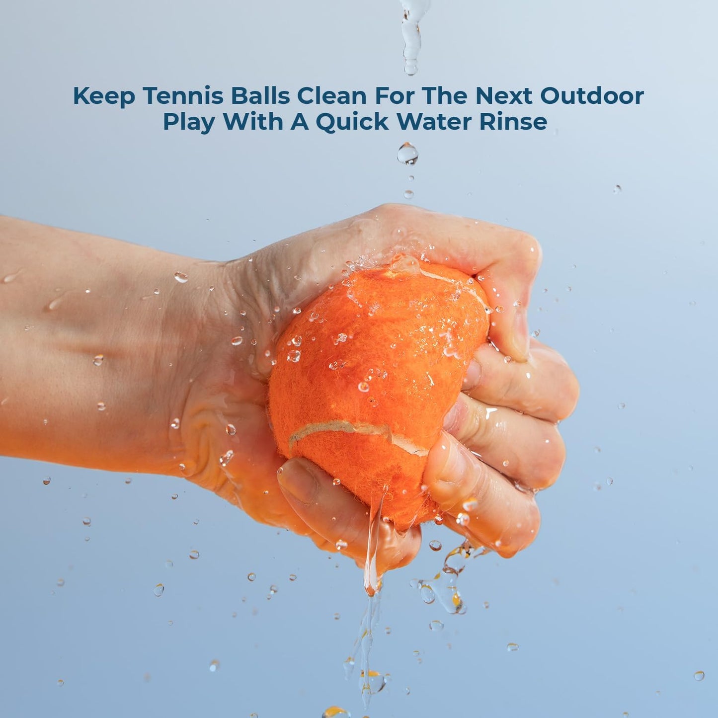 Best Pet Supplies Interactive Squeaky Dog Chew Toy, Ideal Dog Toys for Chewers, Small, Medium & Large Dogs, and Fetch Lovers - Tennis (Assorted Color), Large (Pack of 4)