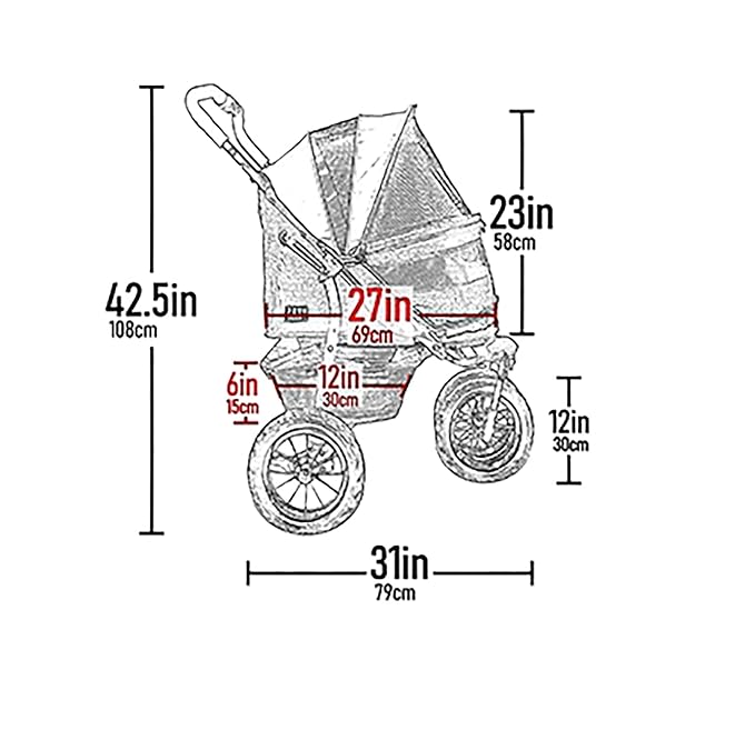 Pet Gear No-Zip Double Pet Stroller, NEW Boysenberry | Zipperless Entry, For Single or Multiple Dogs/Cats, Plush Pad + Weather Cover Included, Large Gel-Filled Tires