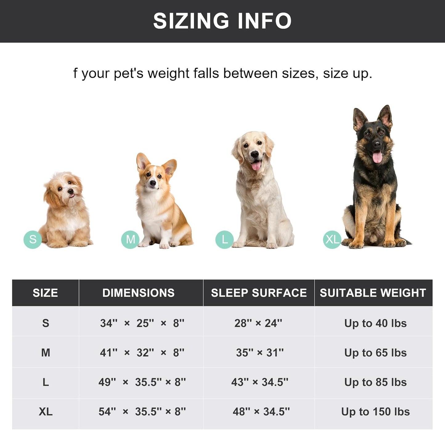 Cooling Elevated Dog Bed with Non-Slip Floor Protectors & Breathable Mesh, Raised Indoor & Outdoor Dog Cot Hammock, 41" L x 32" W x 8" Th, Medium, Green