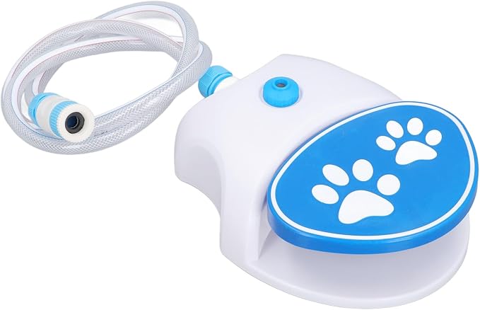 GOWENIC Step On Dog Water Dispenser, Outdoor Dog Water Fountain, Automatic Sprinkler with Hose, Toy for Yard, Pets Bowl for Large Dogs