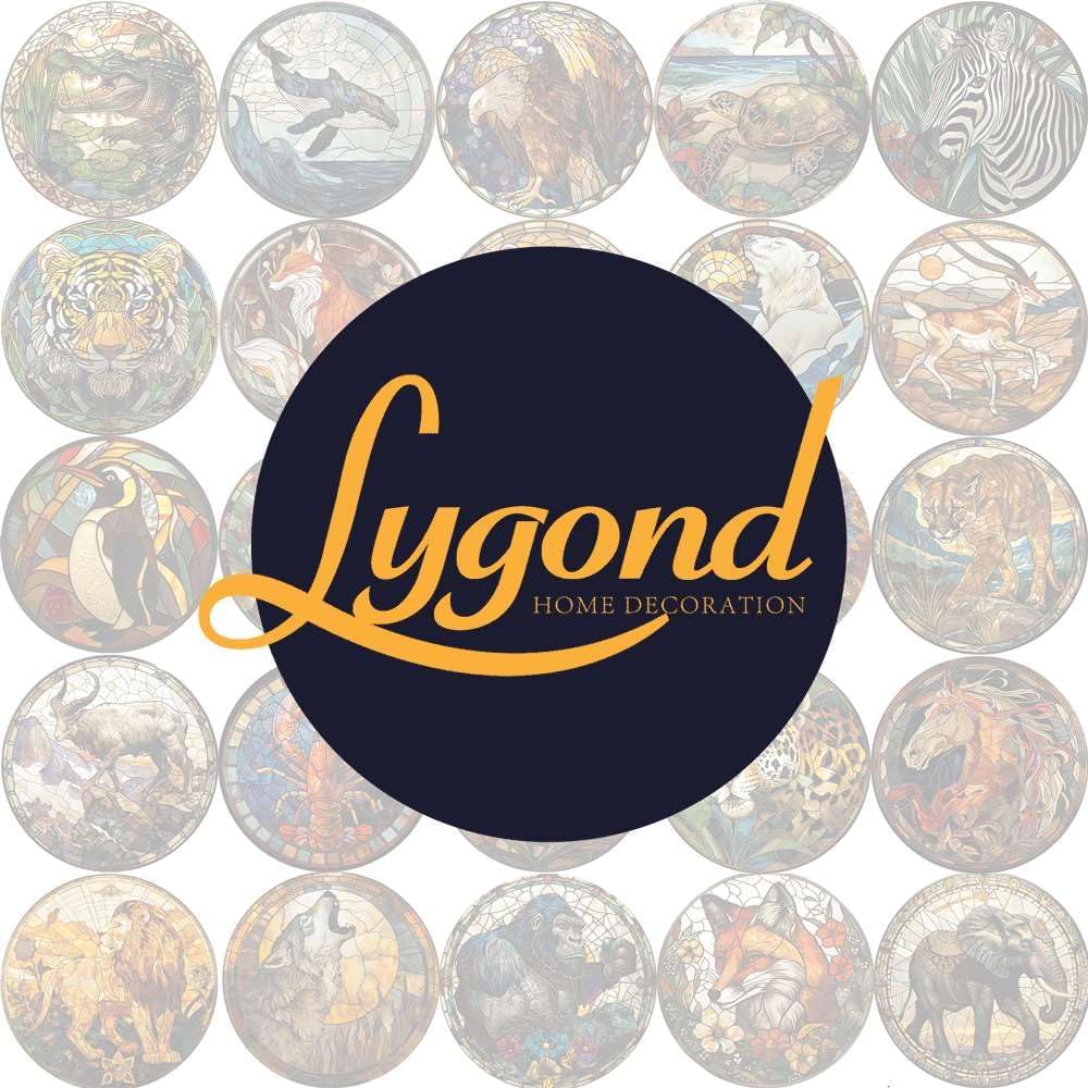 Lygond Metal Sign Tin Sign Circular Stained Glass Snake Gardening Sign for Gift 12×12 Inches