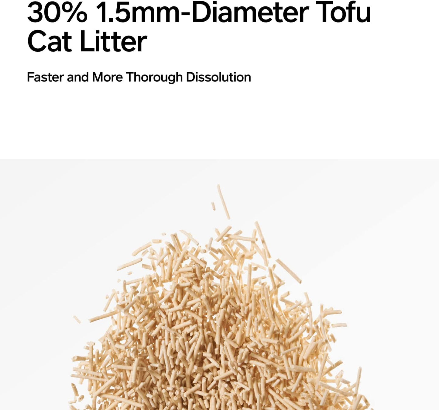 pidan Tofu Cat Litter Clumping,Flushable,Ultra Absorbent and Fast Drying, 100% Natural Ingredients Litter,Solubility in Water,Really Dust-Free,Less Scattering (5.3lb×2bags)