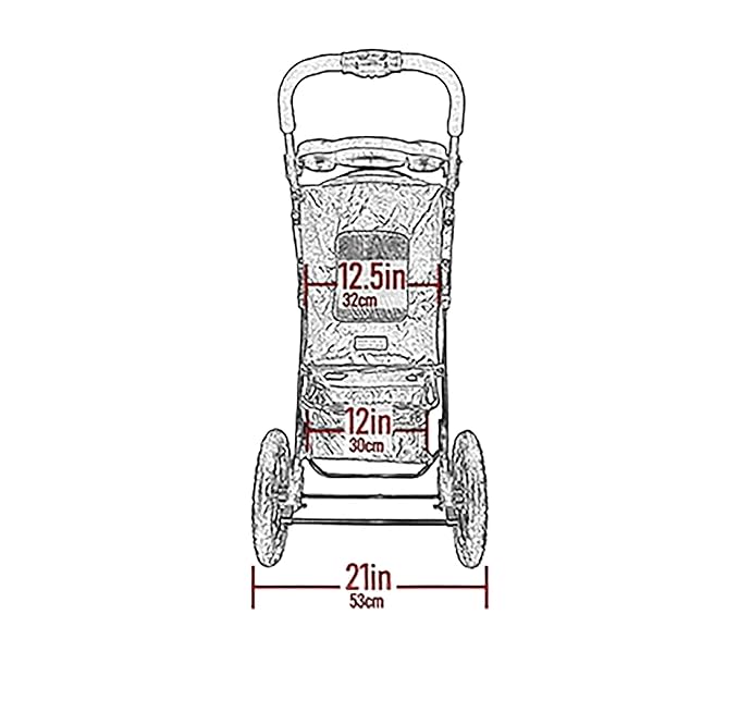 Pet Gear No-Zip AT3 Pet Stroller for Cats/Dogs, Wild Flower | Zipperless Entry, Easy One-Hand Fold, Jogging Tires, Removable Liner, Cup Holder + Storage Basket
