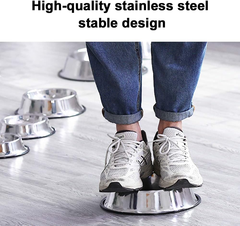 Stainless Steel Dog Bowls, 3.5 Cup/28oz Cat Bowl Water and Food with Rubber Base, Pet Bowls for Large Dogs, 2Pack
