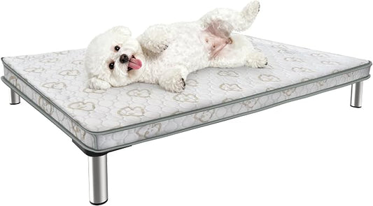 FXW TitanNest Cooling Chew-Proof Elevated Dog Bed with Cover for Small Dogs | Easy to Clean, Pre-assembly Raised Cot, Indoor/Outdoor/Camping, 29 x 18 x 4.5in