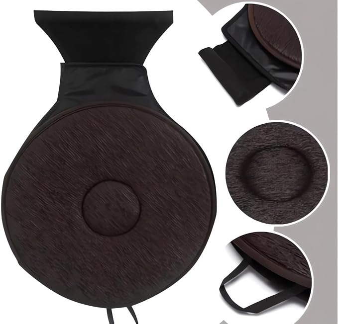 360° Rotating Seat Cushion - 2024 New Rotating Car Seat, Swivel Car Seat with Memory Foam, Non-Slip Car Seat Cushion for Elderly Support, Portable Seat Cushion for All Car (Gray)