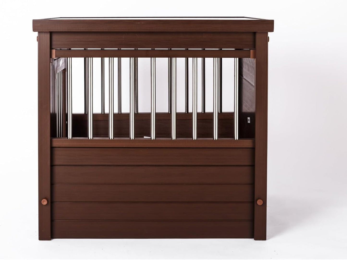 New Age Pet ECOFLEX Dog Crate End Table - Furniture-Style Pet Crate for Crate Trained Dogs - Stainless Steel Tubing & a Latched Closure - 10 Year Manufacturer's Warranty