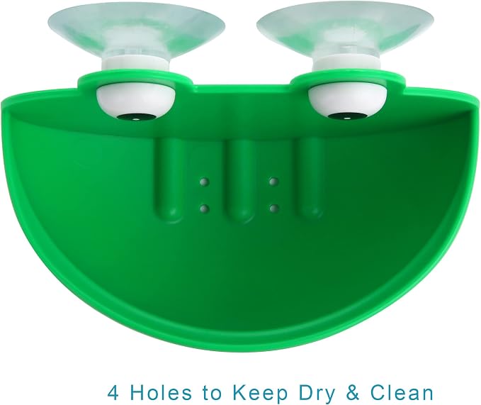Pensino Frog Habitat Frog Dish Holder with Suction Cups, Cute Frog Terrarium Decor Fish Tank Decoration for Tree Frog Toad Tadpole (1 Pack)