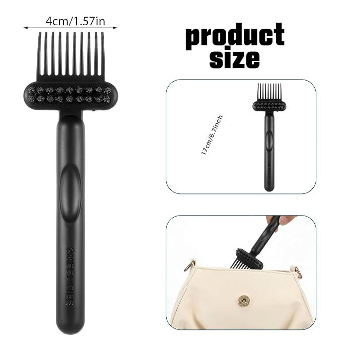 2Pcs 2-in-1 Hair Brush Cleaner & Remover Tool Brush Cleaning Tool Comb Cleaner Effective Hairbrush Cleaner Hair Brush Remover Rake for Man Woman Home Travel Salon Removing Hair Dust