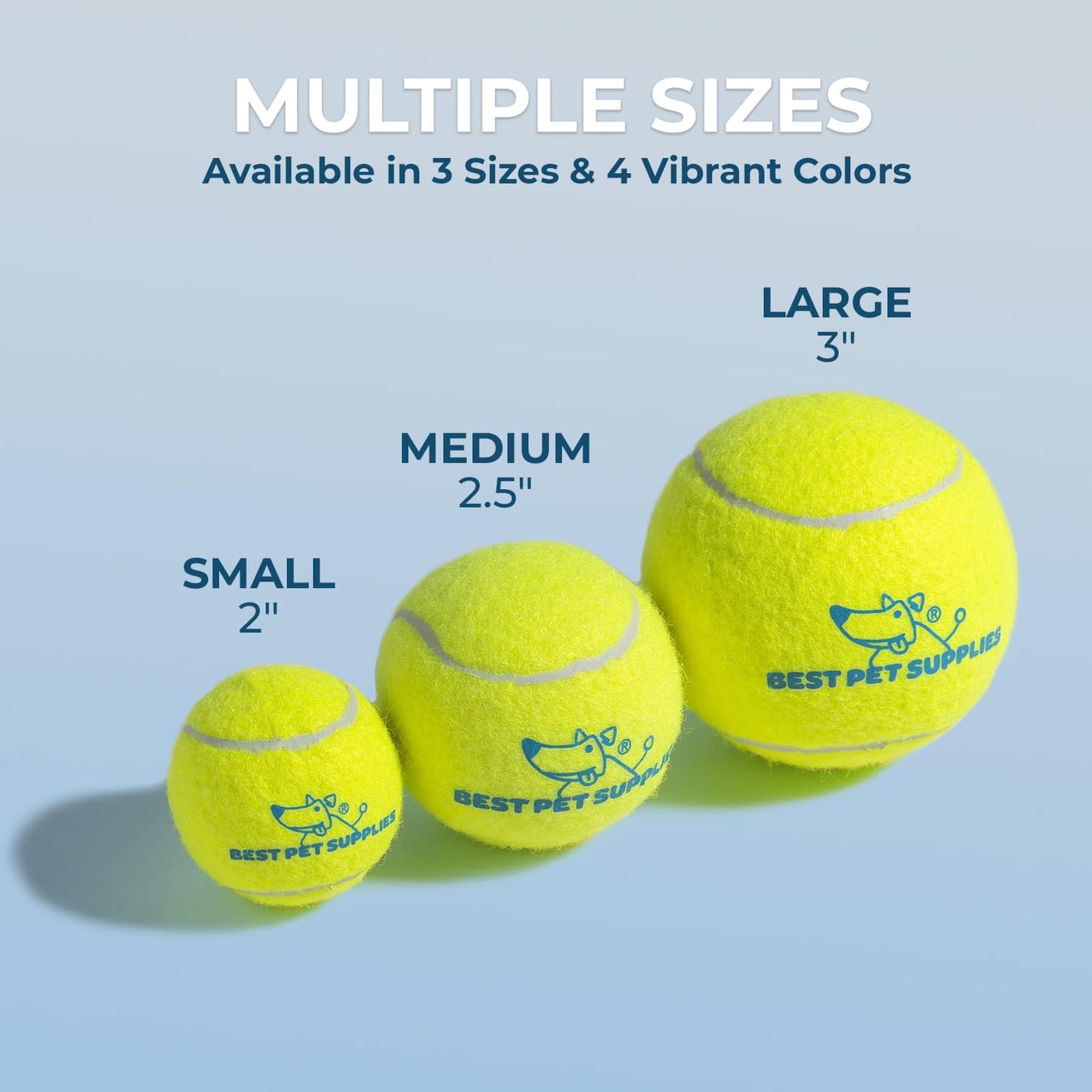 Best Pet Supplies Interactive Squeaky Dog Chew Toy, Ideal Dog Toys for Chewers, Small, Medium & Large Dogs, and Fetch Lovers - Tennis (Yellow), Small (Pack of 4)