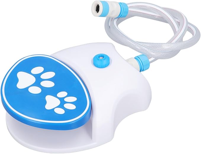 Dog Water Fountain, Foot Activated Dispenser with Hose, Automatic Sprinkler for Outdoor, Anti Slip Pet Water Supply for Large Breed, Summer for Patio and Yard