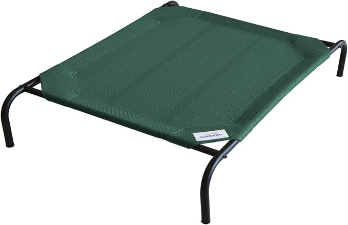 Coolaroo Original Elevated Dog Bed - Breathable Off-The-Ground Pet Bed with Cooling Fabric, Joint Relief & Moisture-Resistant Fabric, 100% Recyclable, Easy Clean, Brunswick Green, Extra Large