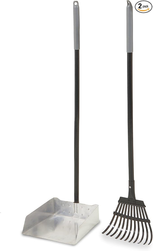 Petmate Clean Response Aluminum Rake and Pan, Large