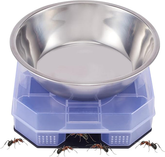 Wellness Pet Food Tray for Ant, Cat Food Bowls Tray Dog Feeding Station Outdoor Feeder Plastic Shelf with Lip for Small Dogs Feral Cats