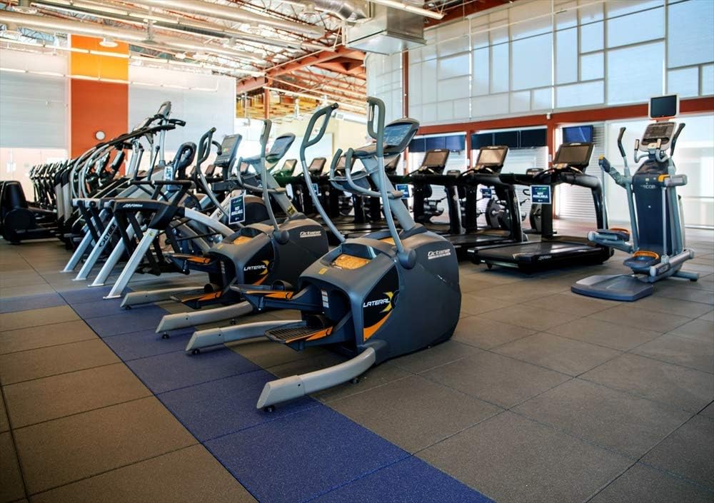 American Floor Mats - Extreme Rubber Gym Tiles - 1 Inch Thick Colorful Rubber Gym Tiles - Superior Shock and Sound Absorbing Tiles - 95% Tan 25 Tile Pack (Covers 100 Sq Ft)