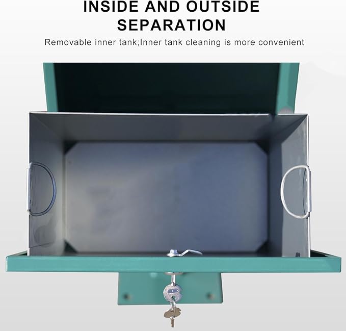 Outdoor Dog Waste Disposal Station 26.4 Gal,Parks Pet Cat Feces Cleaning Garbage Can Floor Standing